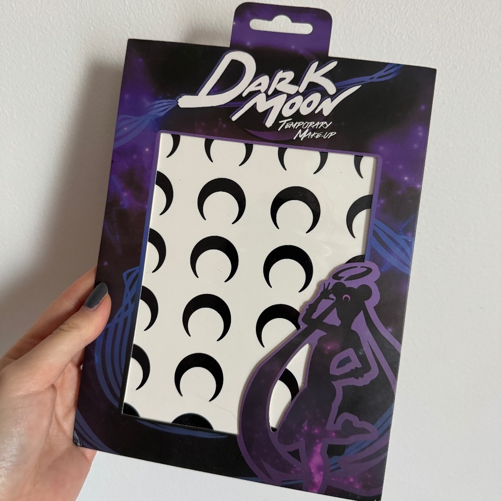 70 Sailor Moon Temporary Tattoos Black Cresent dark moons forehead tattoo makeup